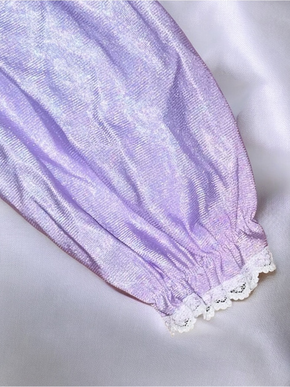 Vintage 1997 Anastasia Lavender Shimmer Nightgown Girls S Ruffle Hem Disney Fox - Picture 6 of 8